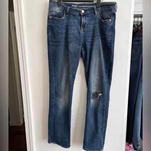 Old Navy boyfriend straight Women's Blue Jeans Size 6 Regular distressed